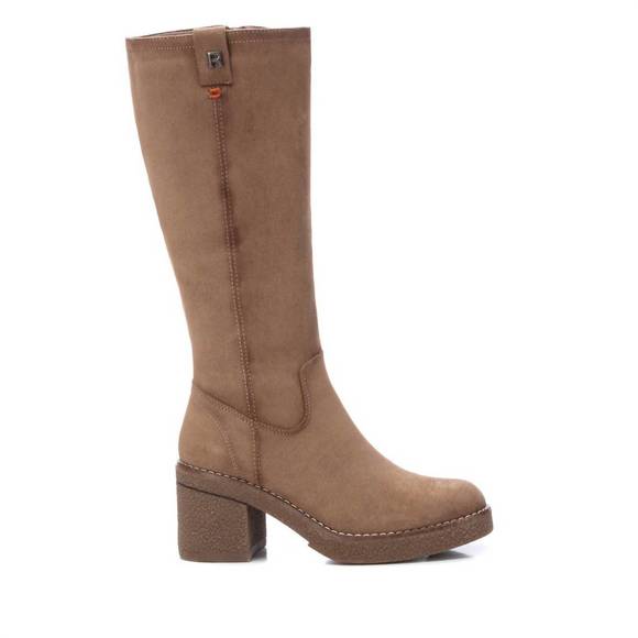 NEW XTI women's suede boots in taupe - Picture 2 of 3